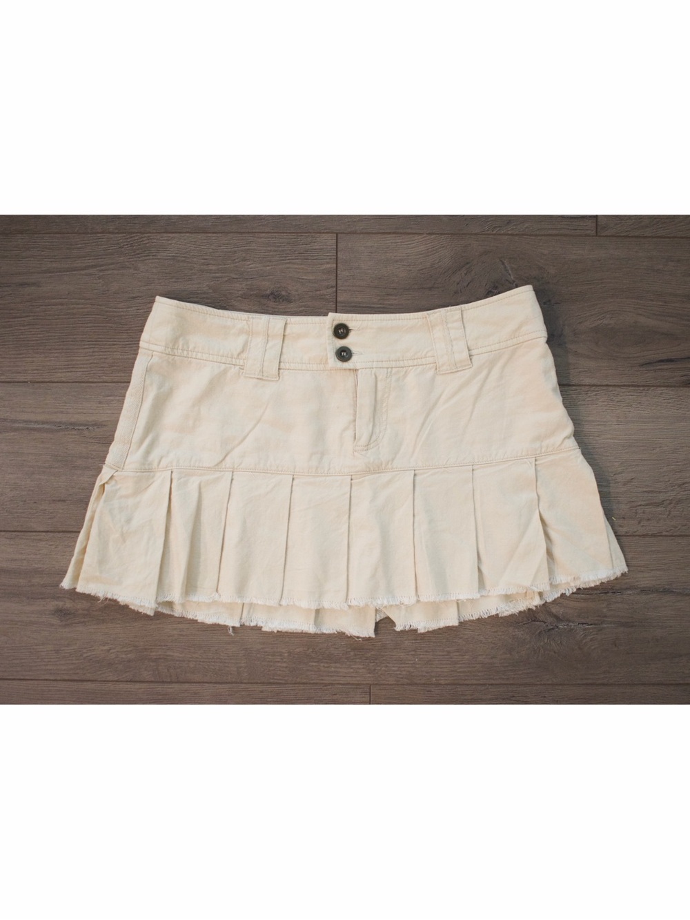 Urban Outfitters Pleated Mini Skirt in Beige Medium